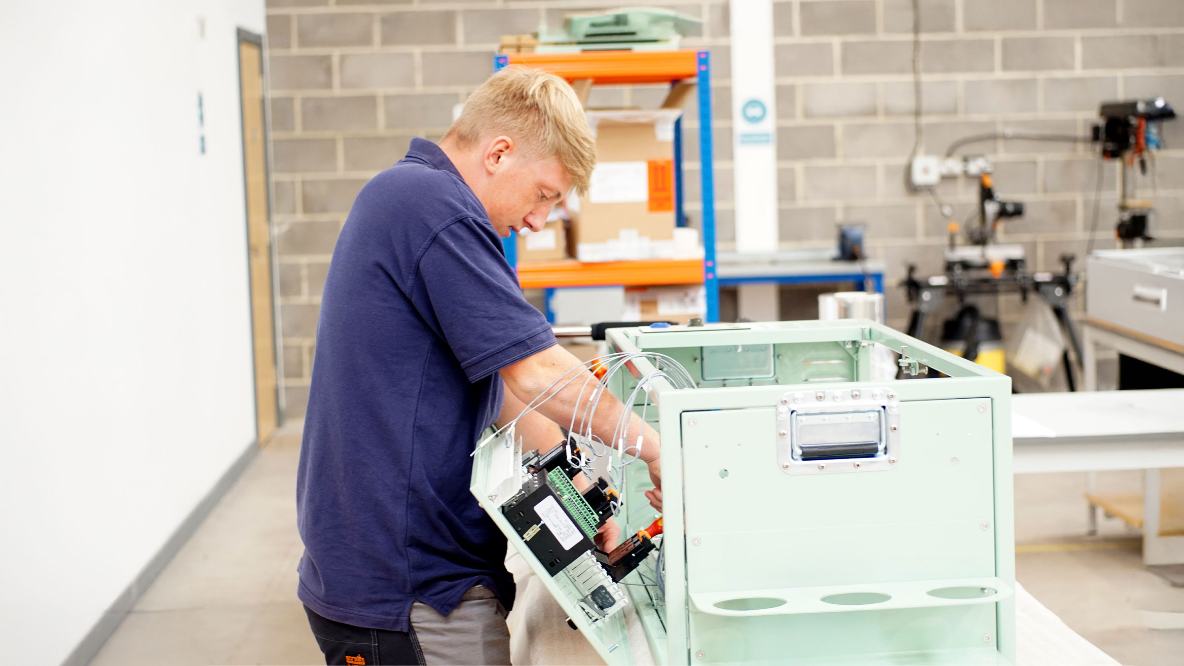Employee in the workshop