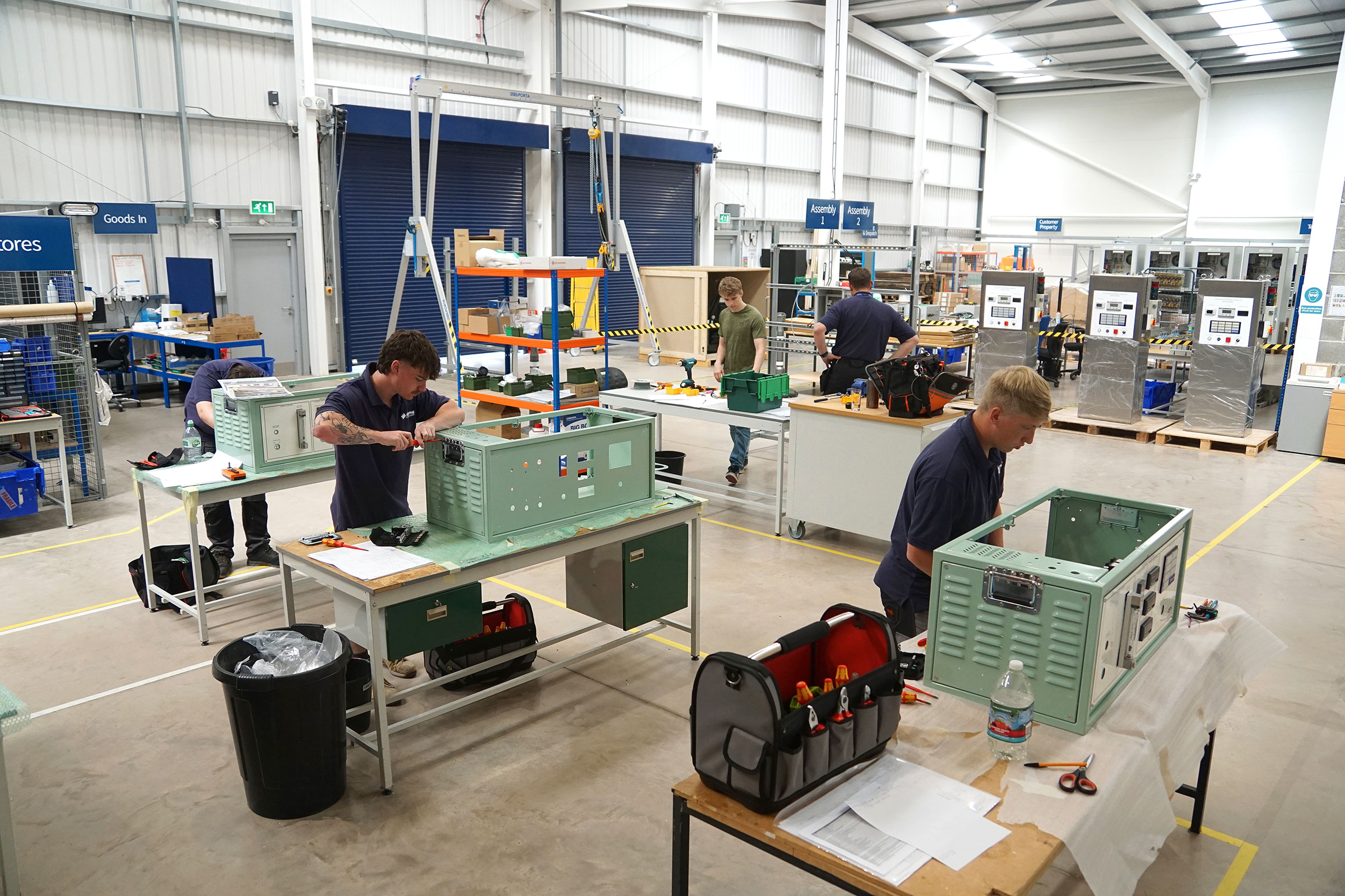 AMS Nuclear Employees working in the workshop