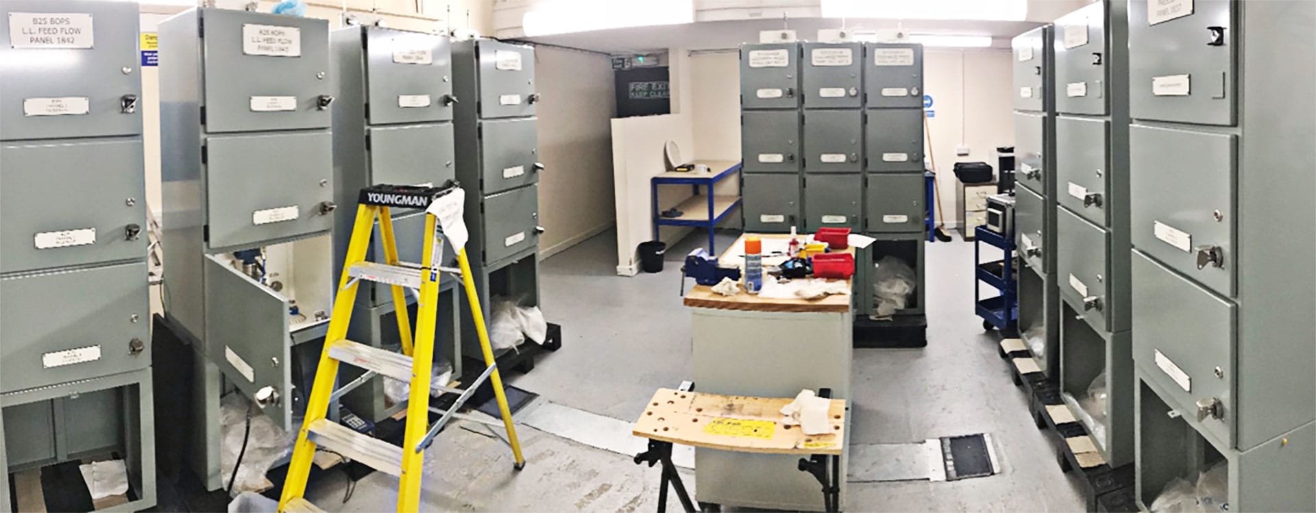 AMS Instrument Cubicles Being Fitted Out AMS Instrument Cubicles Being Fitted Out