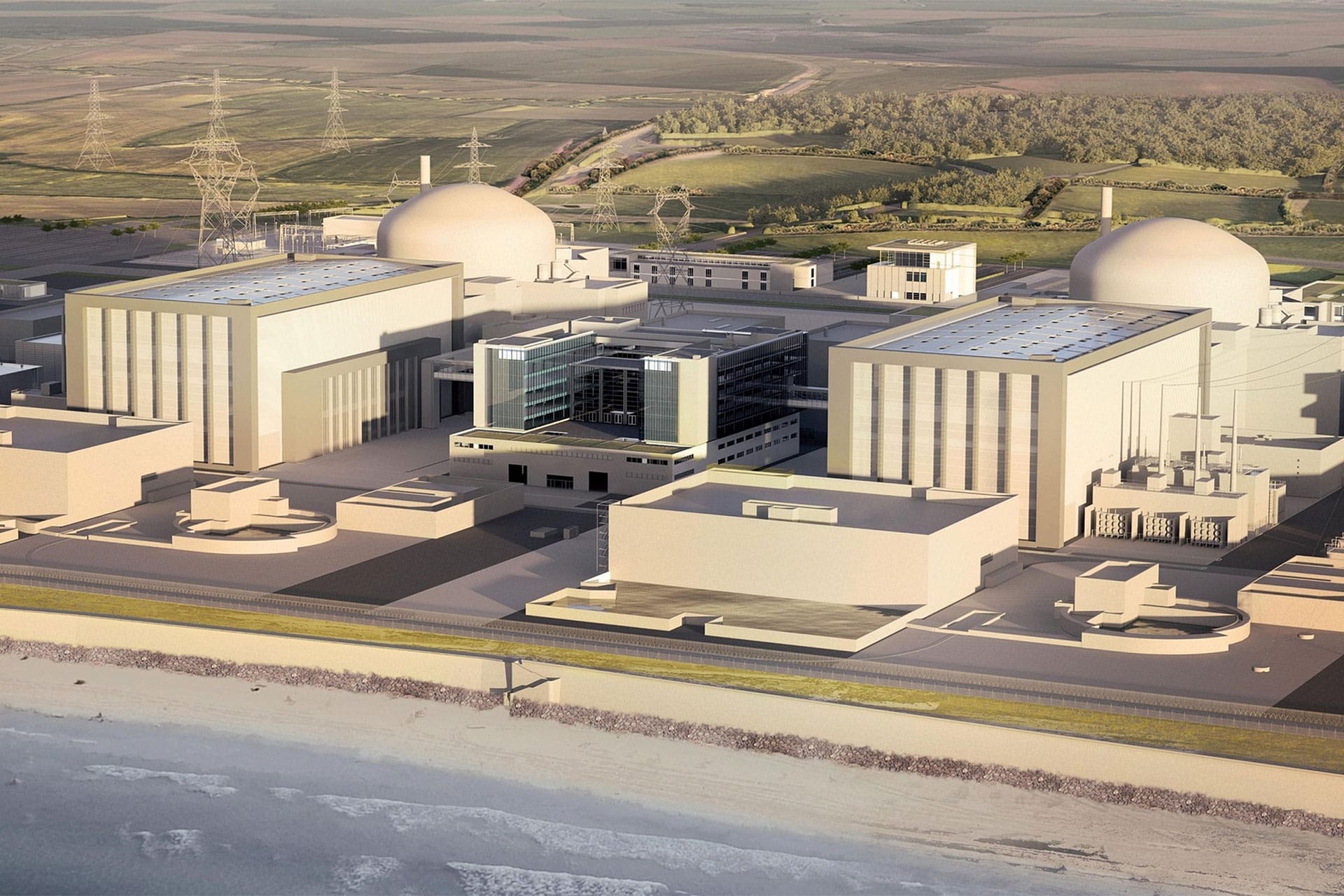 Hinkley Nuclear Power Station render